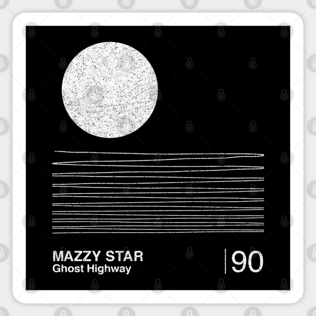 Mazzy Star / Minimal Graphic Design Artwork Sticker by saudade